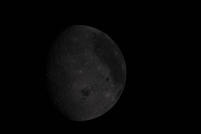 Moon waning with far side visible